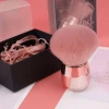 Popular Round Pink Color Nail Cleaner Brush Private Label Nail Art Dust Brush Nail Art Tools