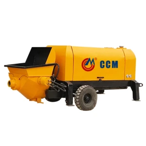 Portable concrete pump for large aggregate material of 40m3/h