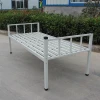 Powder Coated Dormitory White Metal Frame Single Beds Designs