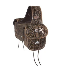 Premium Leather High quality Hand Tooled Horse Saddle Bag Suppliers