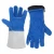 Import PRI Blue men/women Split cowhide heat resistant materials guantlet leather work tig welder gloves from China