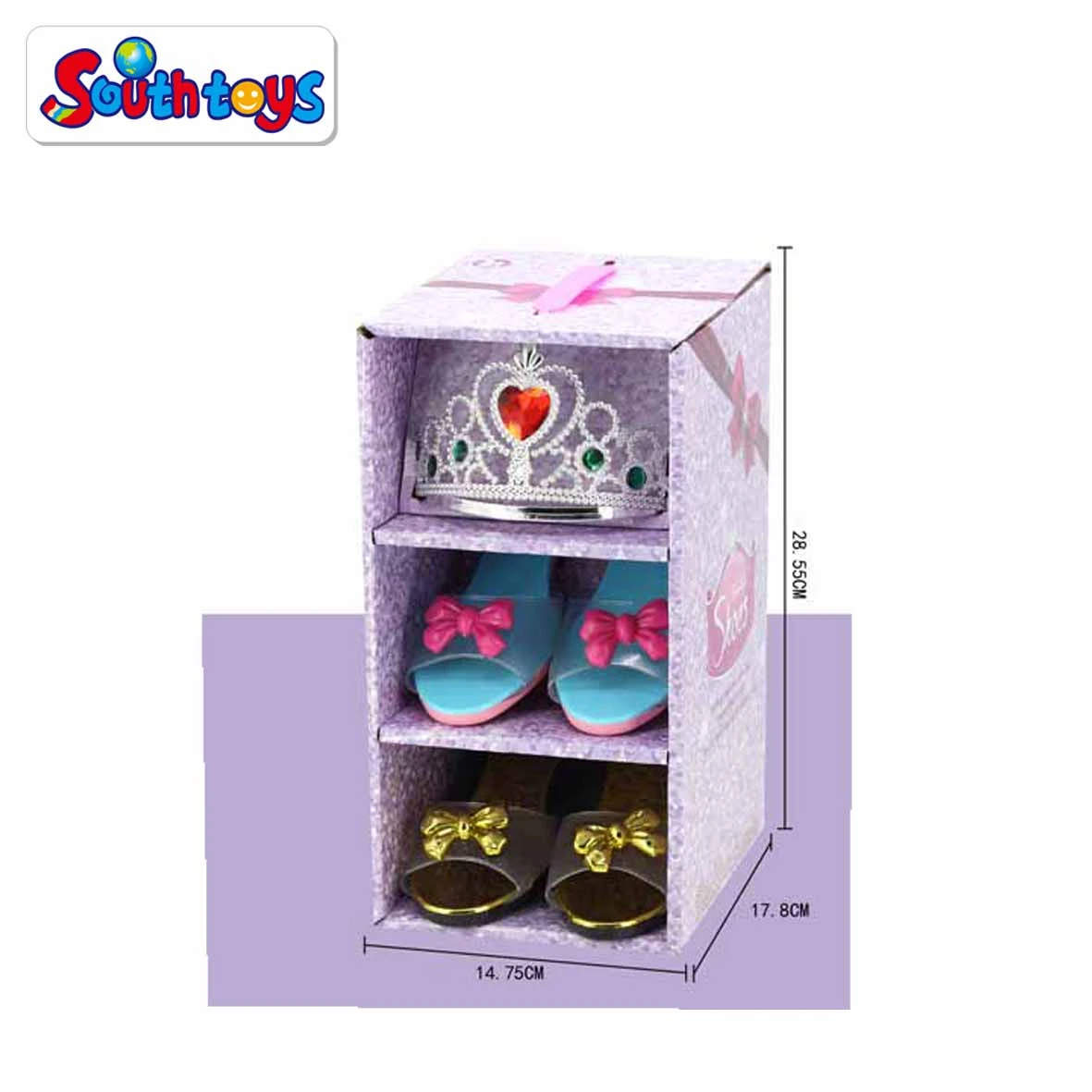 Princess Dress Up Role Play Collection Shoe set,Jewelry Boutique Pairs Collection of Earrings Bracelets Rings