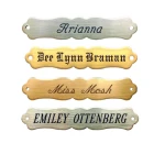 Printing Embossing Die Casting Antique Brass Metal Logo Gold Name Plate