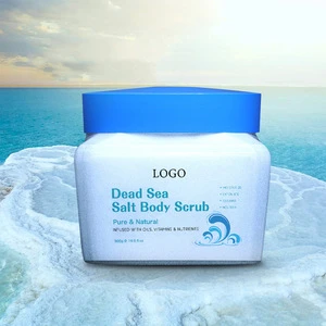 Private Label Dead Sea Salt Body Scrub Exfoliator 100% Natural Body Scrub Bath