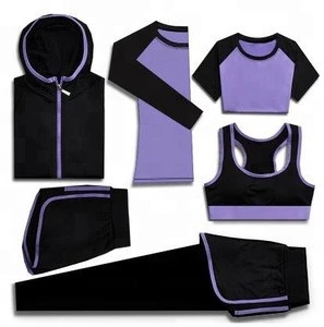 Private label low price six pieces yoga sportswear for running