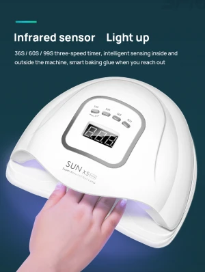 profession SUN x5MAX LED Lamp UV Lamp 80W Nail Dryer LCD Display Nail Dryer For manicure Gel Polish Auto Sensor Timer UV Cabin