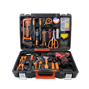 Professional Auto Repair Tool Set 61 Pcs Mechanics Tool Box With Lithium Electric Drill