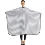 Professional Salon Cape Black and white stripes Polyester Haircut Apron Hair Cutting Cape