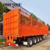 Promotion price 3 axles 4 axles 40-100 tons bulk cargo poultry loading fence semi trailer truck with side board