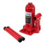 Quality bottle Jacks low profile double ram 3 ton high efficiency safe hydraulic bottle jack with pressure gauge