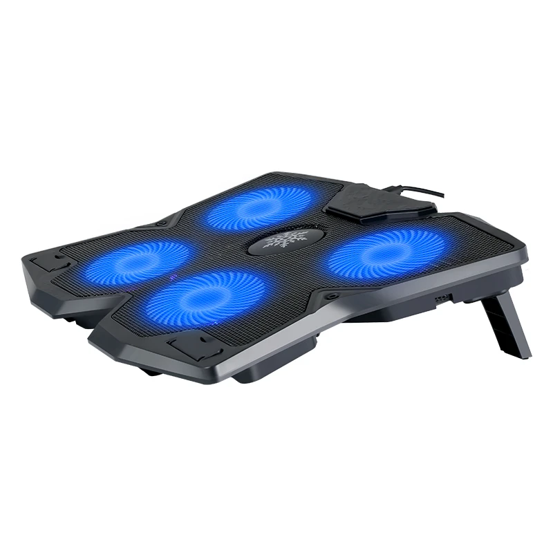 Quiet Rapid Cooling Action  Ergonomic Support 11 to 19 Inches Laptops laptop cooling pad with 2 usb 4 Fans