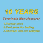 QWT Male Spade Terminals Uninsulated Crimp Electrical Wire Connectors , solderless terminals , non insulated wire connectors