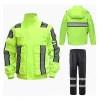 Rain Suits Industrial Safety Clothing Waterproof Safety Work Uniform PVC Suits Reflective High-visiblity WorkWear