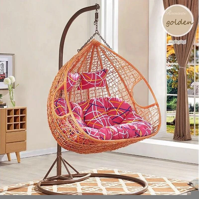 rattan garden furniture Modern design double hanging chair