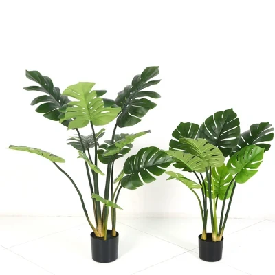Real Touch Plastic Plants Monstera Tree Indoor Artificial Trees