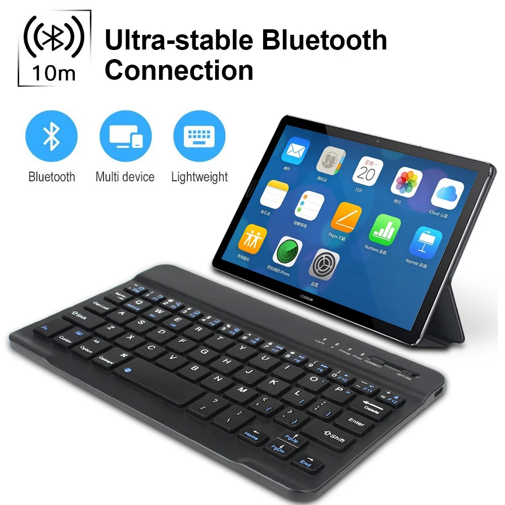 Rechargeable Wireless Bluetooth Mini Keyboard for Android IOS Windows Tablet Laptop Phone