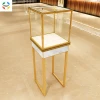 Red Gold Profile Shop Furniture Glass Counter Display Boutique jewelry shop interior decoration with jewellery store showcase