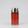 red wide mouth double wall 30ml 50ml airless serum jar for cosmetic packaging