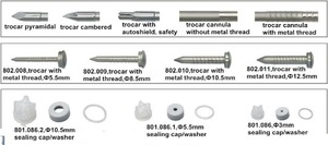 reusable laparoscopic surgical trocar valve replacement trocar sealed sealing cap