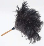 reusable natural premium quality genuine ostrich feather duster with wooden handle