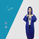 Reusable Waterproof Thicken Rain Ponchos With Drawstring Hood For Adults