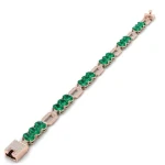 REYES Hot Sale 14K 18K Solid Gold Moissanite Tennis Bracelet for Women 925 Sterling Silver Emerald Gemstone Fine Jewelry