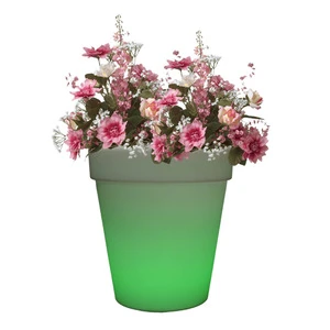 rotomolded glowing led light flower pot planter