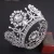 Import RS260 European Retro Victoria Style Bridal Crown Wedding Hair Accessories Big Diamond Round Crown from China