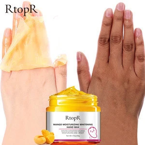 RtopR Mango Moisturizing Anti Aging Hand Cream Whitening Exfoliating Hand Mask Peeling Mask for Hand