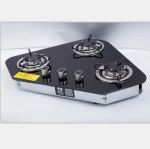 RV and Yacht Tempered Glass Three Burner Gas Stove GR-B005
