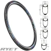 RYET Super Light Carbon Rim Wheels 40/45/50mm Depth 25mm Width Disc Aero U Shape Bicycle Rims Carbon Wheels Clincher Tubeless