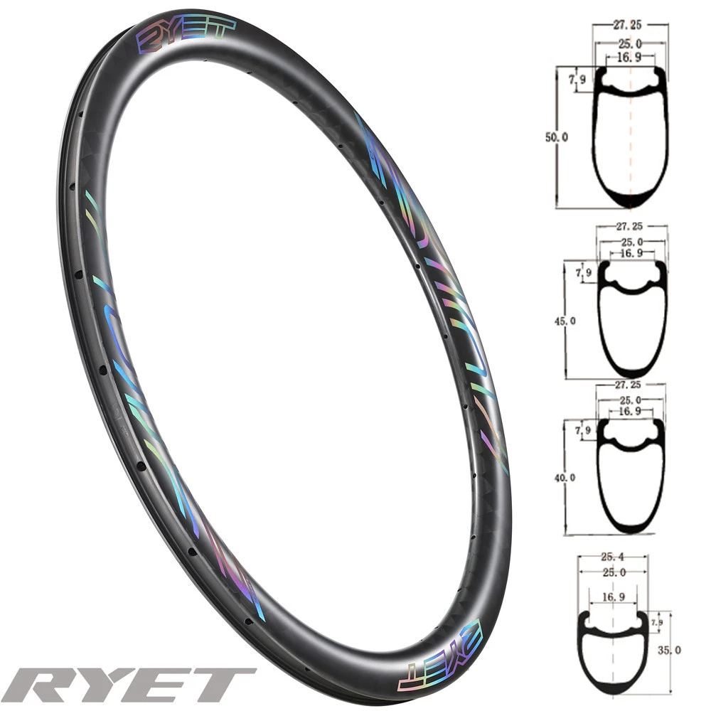 Buy Ryet Super Light Carbon Rim Wheels 40/45/50Mm Depth 25Mm Width Disc  Aero U Shape Bicycle Rims Carbon Wheels Clincher Tubeless From Shenzhen Bkr  Bicycle Co., Ltd., China | Tradewheel.Com
