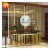 S03029 Hot Customized 316 Gold For Commercial Buildings Metal Room Divider Screen