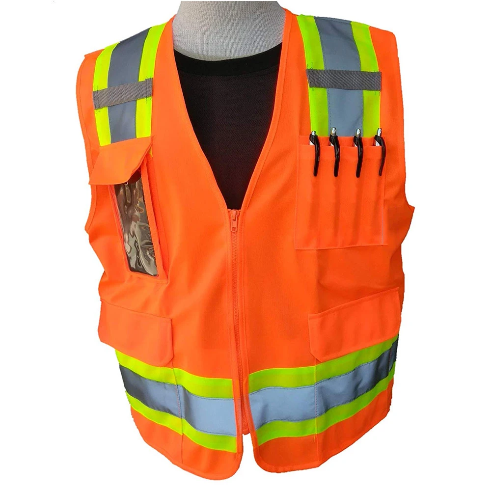 Safety Jacket Reflective Clothes Men Clothing Waterproof Tape Material 100% Polyester