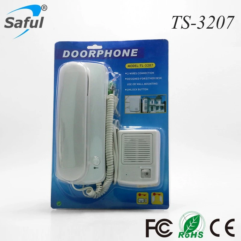 Saful Apartment easy installation wired audio intercom door phone with clear voice