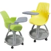 School China Node Chair with Casters Cheap Classroom College Chair SteelCase Node Chair with Big Tablet for IPAD Computer