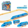 self assemble diy small set slot toy rail train tracks with long track