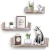Import Set of 3 Torched Wood Wall Mount Shelves for Bathroom Kitchen Bedroom from China