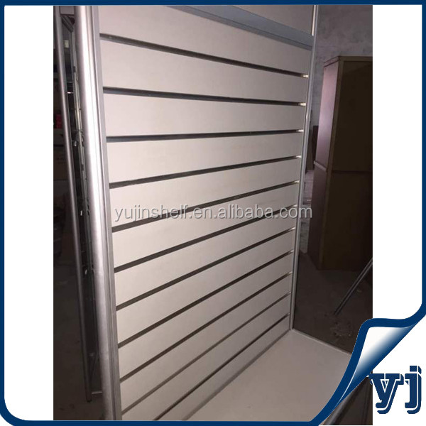 Buy Shop Fitting Wooden Slat Wall Lockable Aluminium Display Cabinet ...