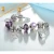 Import Silver Plated Snake Chain Purple Crystal Large Hole Beads Charm Bracelet Crystal Rhinestone Flower DIY Charm Bracelet from China