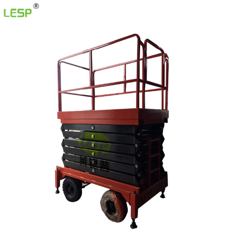 single and double column aerial work platform car lift indoor small maintenance freight elevator