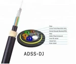 Single Jacket 12 cores 24 cores, 48 cores Aramid Yarn ADSS Fiber cable