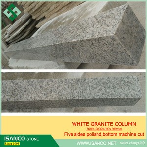 sliver white granite column G365 shandong white street pillar