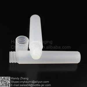 Small 8ml translucent deodorant cosmetic oil travel roll on bottle