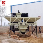 Small Type Concrete Mixing Station HZS25 Concrete Batching Plant With Hoist Hopper