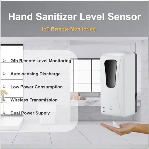Smart City Hand Sanitizer Level Sensor DF200 Liquid Soap Level Detect Romotely lorawan,/nb-iot/ sigfox