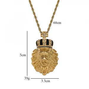 SN227 Fashion Stainless Steel  Pendant  With 24inch Rope Chain Stainless Steel Jewelry