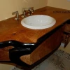Solid Wood Made Bathroom Vanity with Sink