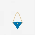 Special shape new style lady bag solid color small and exquisite popular chain triangle shape handbag