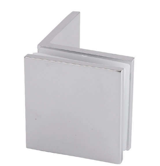 Stainless Steel Casting Wall shelf clamp wall mounted square glass clip for shower room